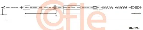 Трос ручника COFLE/TELCO 92.10.9893