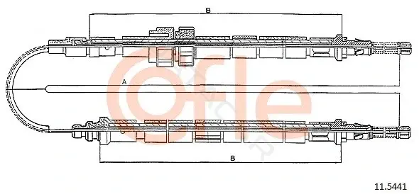 Трос ручника COFLE/TELCO 92.11.5441