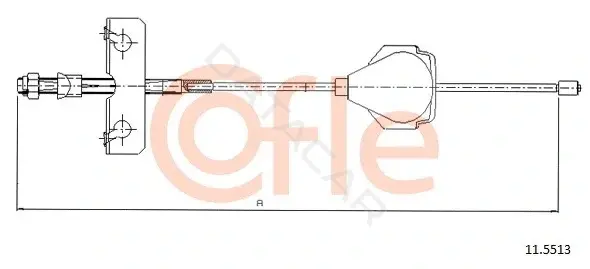 Трос ручника COFLE/TELCO 92.11.5513