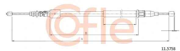 Трос ручника COFLE/TELCO 92.11.5758
