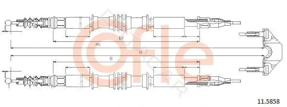 Трос ручника COFLE/TELCO 92.11.5858