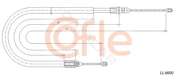 Трос ручника COFLE/TELCO 92.11.6600