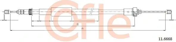 Трос ручника COFLE/TELCO 92.11.6668