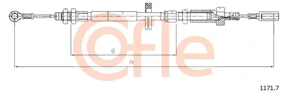 Трос ручника COFLE/TELCO 92.1171.7