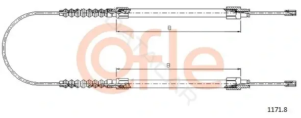 Трос ручника COFLE/TELCO 92.1171.8