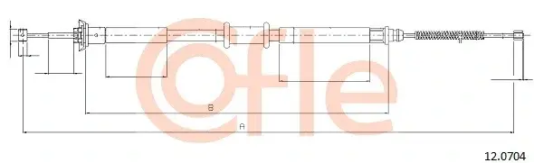 Трос ручника COFLE/TELCO 92.12.0704