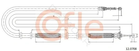 Трос ручника COFLE/TELCO 92.12.0708