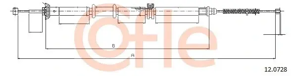 Трос ручника COFLE/TELCO 92.12.0728