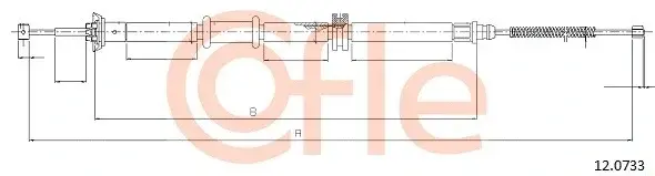Трос ручника COFLE/TELCO 92.12.0733