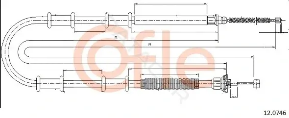 Трос ручника COFLE/TELCO 92.12.0746