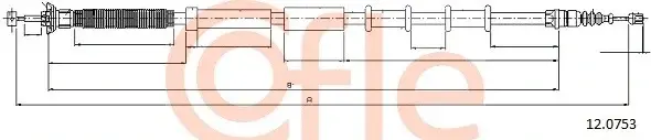 Трос ручника COFLE/TELCO 92.12.0753
