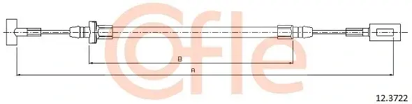 Трос ручника COFLE/TELCO 92.12.3722