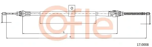 Трос ручника COFLE/TELCO 92.17.0008