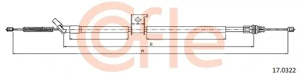 Трос ручника COFLE/TELCO 92.17.0322