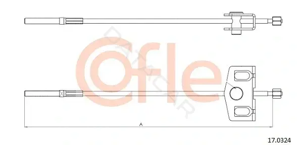 Трос ручника COFLE/TELCO 92.17.0324