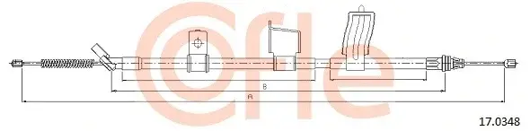 Трос ручника COFLE/TELCO 92.17.0348