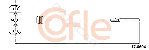 Трос ручника COFLE/TELCO 92.17.0604