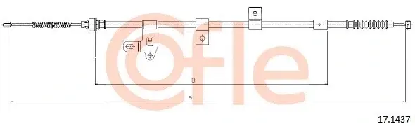 Трос ручника COFLE/TELCO 92.17.1437