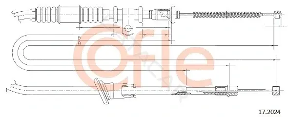 Трос ручника COFLE/TELCO 92.17.2024