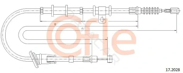 Трос ручника COFLE/TELCO 92.17.2028
