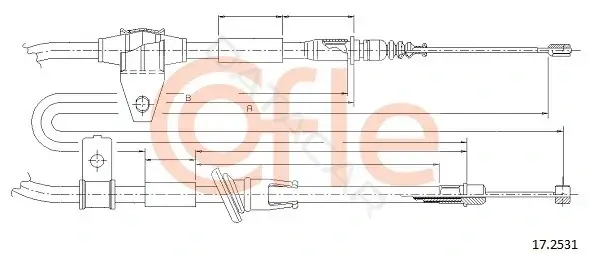 Трос ручника COFLE/TELCO 92.17.2531