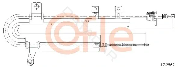 Трос ручника COFLE/TELCO 92.17.2562