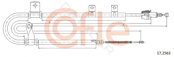 Трос ручника COFLE/TELCO 92.17.2563