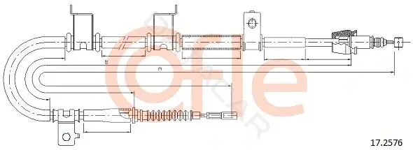 Трос ручника COFLE/TELCO 92.17.2576