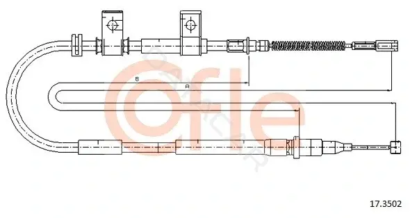 Трос ручника COFLE/TELCO 92.17.3502