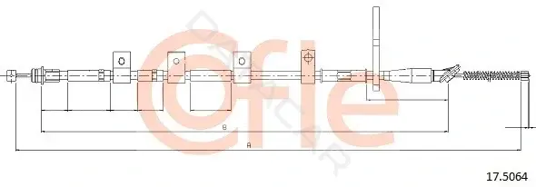 Трос ручника COFLE/TELCO 92.17.5064