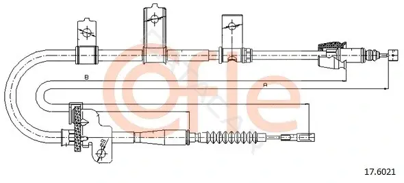 Трос ручника COFLE/TELCO 92.17.6021