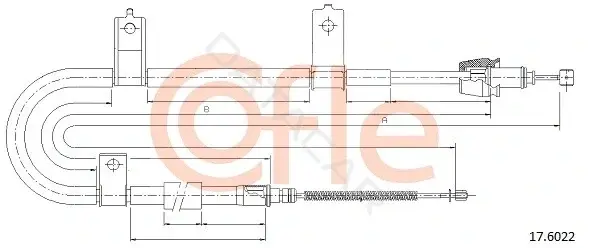Трос ручника COFLE/TELCO 92.17.6022