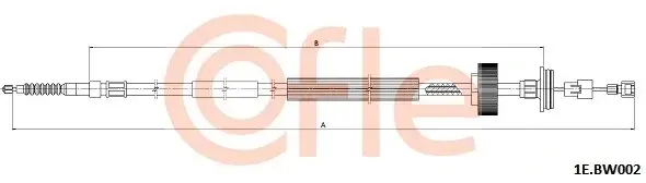 Трос ручника COFLE/TELCO 92.1E.BW002