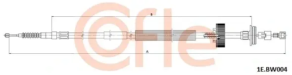 Трос ручника COFLE/TELCO 92.1E.BW004