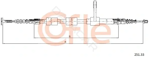 Трос ручника COFLE/TELCO 92.251.33