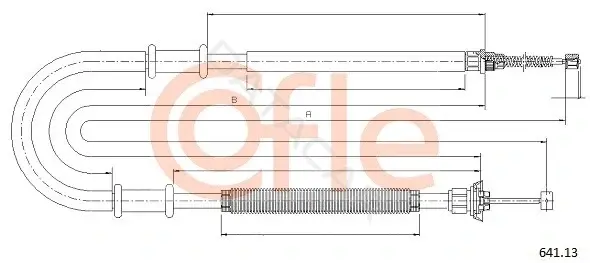 Трос ручника COFLE/TELCO 92.641.13