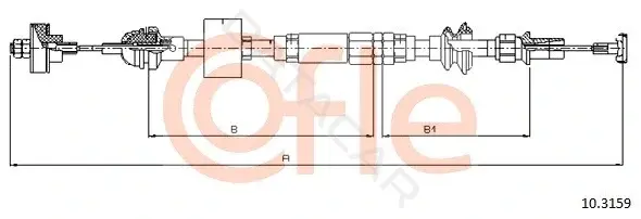 Трос сцепления COFLE/TELCO 92.10.3159
