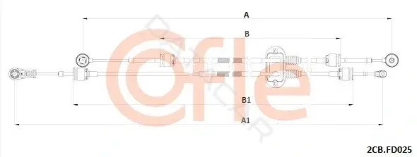 Трос КПП COFLE/TELCO 92.2CB.FD025