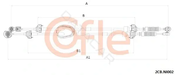 Трос КПП COFLE/TELCO 92.2CB.NI002