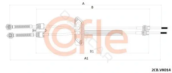 Трос КПП COFLE/TELCO 92.2CB.VK014