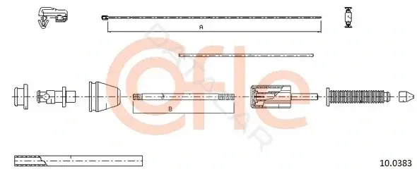 Трос газа COFLE/TELCO 92.10.0383