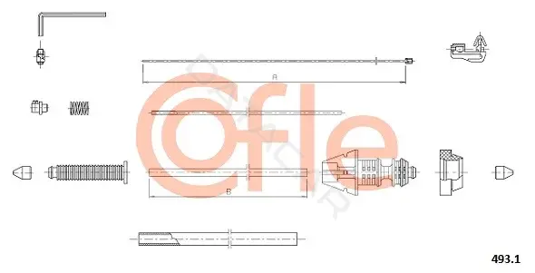 Трос газа COFLE/TELCO 92.493.1
