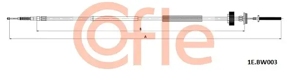 Трос ручника COFLE/TELCO 92.1E.BW003