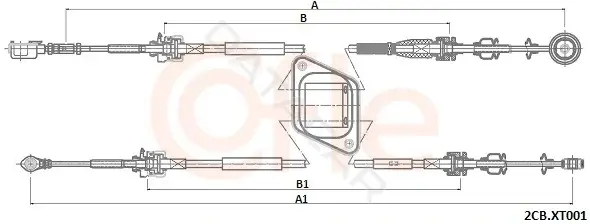 Трос КПП COFLE/TELCO 92.2CB.XT001