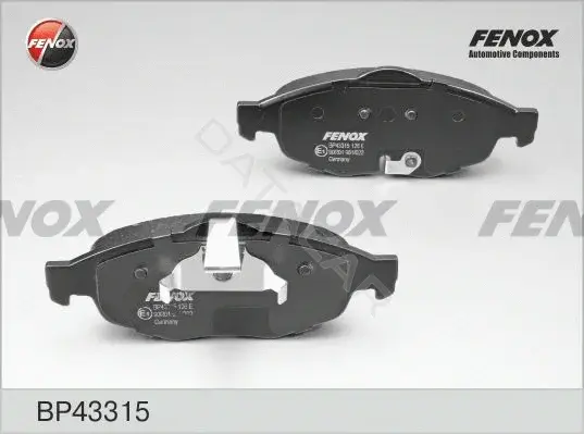 Тормозные колодки FENOX BP43315