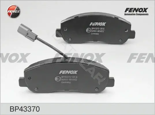 Тормозные колодки FENOX BP43370