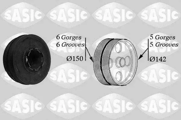 Шкив коленвала SASIC 9001810