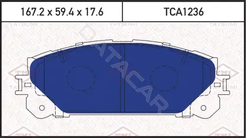 Тормозные колодки TATSUMI TCA1236