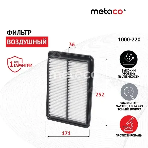Воздушный фильтр METACO 1000-220