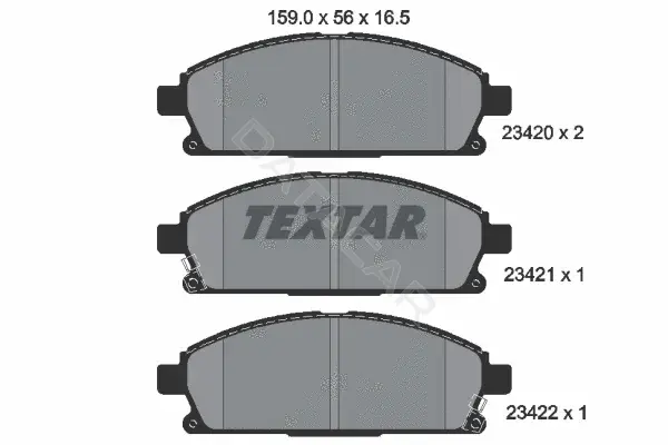 Тормозные колодки TEXTAR 2342001